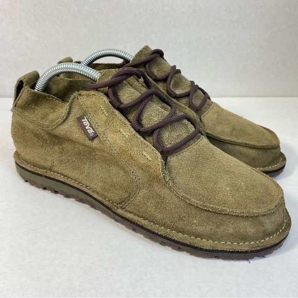Teva Mush Atoll Olive Green Suede Lace Up Casual Chukka Boot 1001417; Men’s Sz 8 - Picture 4 of 16